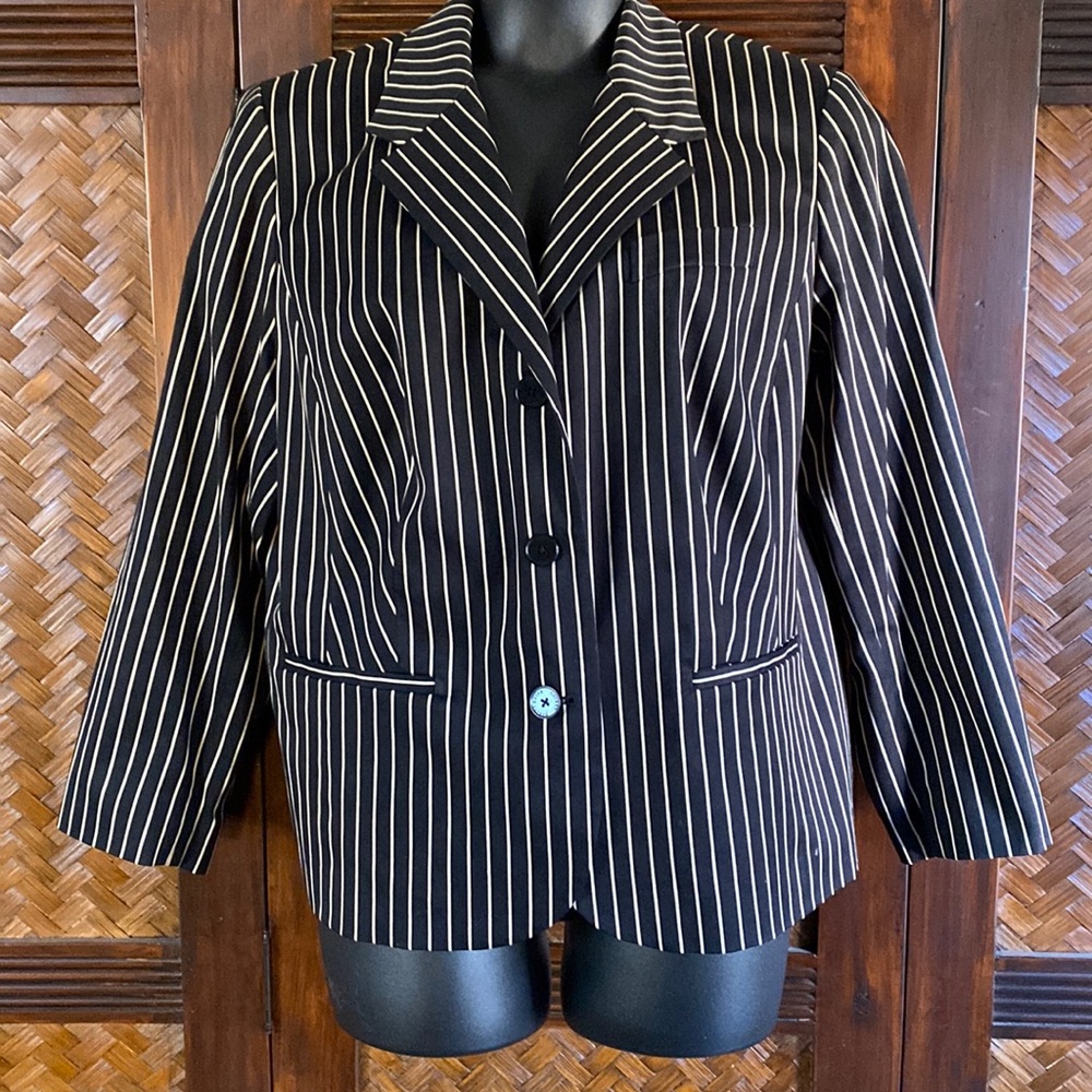 RALPH LAUREN “Lauren” Jacket Tan/Black 18W